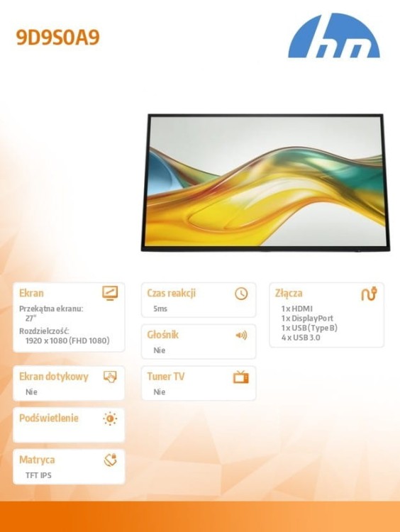 HP Inc. Monitor S5 Pro 527pq QHD No Stand MNTR   9D9S0A9#ABB