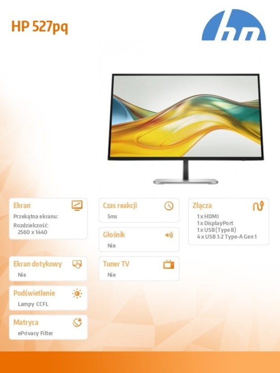 HP Inc. Monitor S5 Pro 527pq QHD  9D9S0UT#ABB