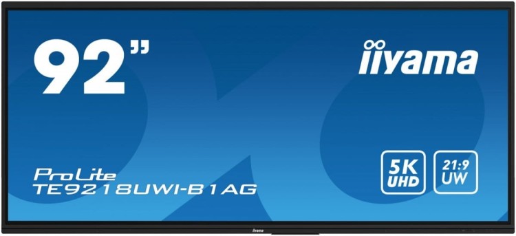 IIYAMA Monitor 92 cale TE9218UWI-B1AG, INFRARED,40pkt,VA,21:9,4xHDMI,DP,    USB-C,RJ45,8/64GB