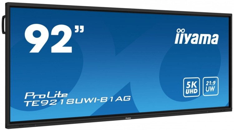 IIYAMA Monitor 92 cale TE9218UWI-B1AG, INFRARED,40pkt,VA,21:9,4xHDMI,DP,    USB-C,RJ45,8/64GB