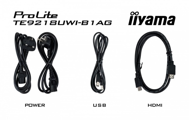 IIYAMA Monitor 92 cale TE9218UWI-B1AG, INFRARED,40pkt,VA,21:9,4xHDMI,DP,    USB-C,RJ45,8/64GB