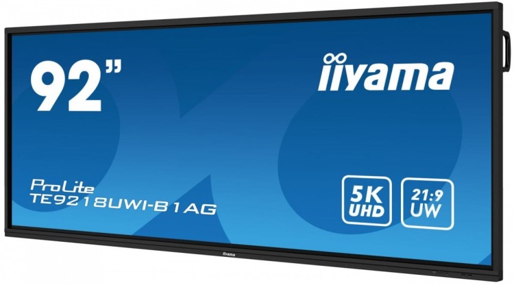 IIYAMA Monitor 92 cale TE9218UWI-B1AG, INFRARED,40pkt,VA,21:9,4xHDMI,DP,    USB-C,RJ45,8/64GB