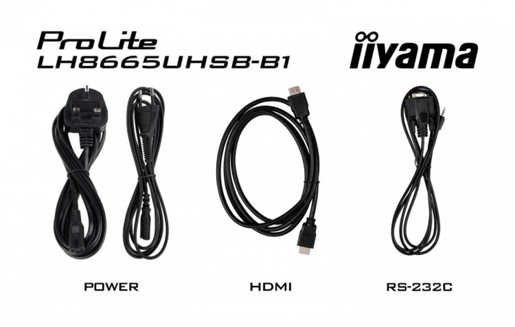IIYAMA Monitor 86 cali LH8665UHSB-B1, 24/7, IPS, ANDROID 11, 4K, 800cd, iiSignage2, SDM, 2x HDMI, DP, 2x USB,2x 10W, RJ45, WiFi, 4/32GB, PION/POZIOM,
