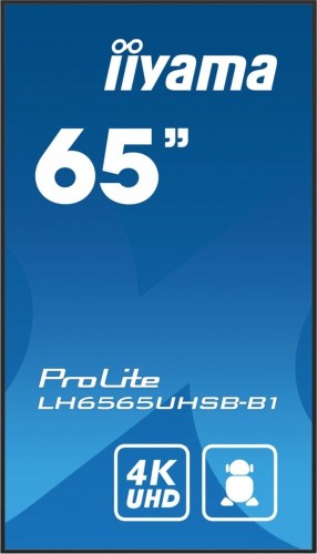 IIYAMA *IIYAMA 65'LH6565UHSB-B1, 24/7,IPS,ANDROID.11,4K,800cd, iiSignage2, SDM, 2x HDMI, DP, 2x USB,2x 10W, RJ45, WiFi, 4/32GB, PION/POZIOM, 400x4