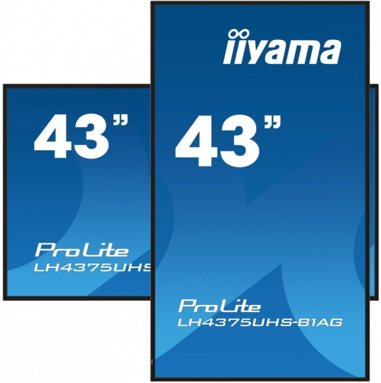 IIYAMA Monitor 42.5 cala ProLite LH4375UHS-B1AG, 24/7,IPS,ANDROID.11,4K,500cd/m2,WiFi,3xHDMI,DP,Daisy/Chain,2xUSB,2x10W,RJ45,iiSignage2,FailOver,SDM,4