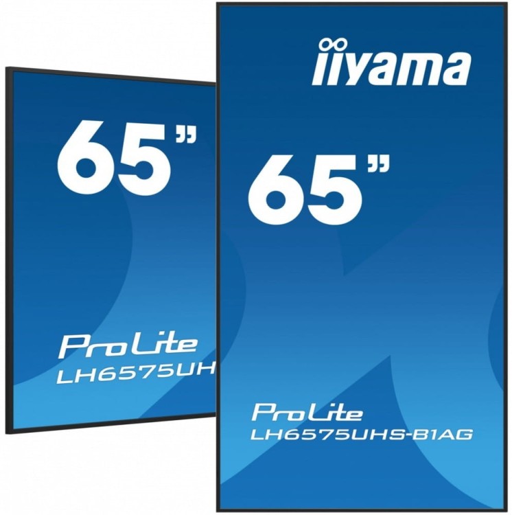 IIYAMA Monitor 65 cali LH6575UHS-B1AG 24/7,IPS,ANDROID.11,4K,500cd/m2,WiFi,3xHDMI,DP,Daisy/Chain,2xUSB,2x10W,RJ45,iiSignage2,FailOver,SDM,4GB/32GB,met