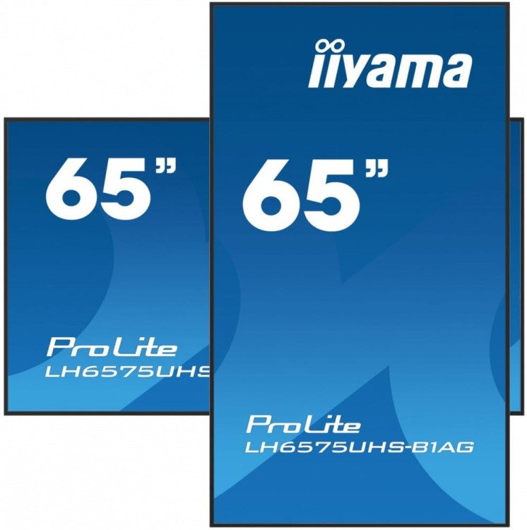 IIYAMA Monitor 65 cali LH6575UHS-B1AG 24/7,IPS,ANDROID.11,4K,500cd/m2,WiFi,3xHDMI,DP,Daisy/Chain,2xUSB,2x10W,RJ45,iiSignage2,FailOver,SDM,4GB/32GB,met