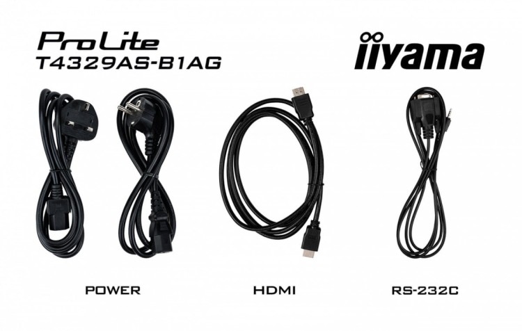 IIYAMA Monitor 43 cale T4329AS-B1AG VA,4K,HDMIx2,USB-C,RJ45,2x10W,WiFi,     Android 14, Signal FailOver, Whiteboard, iiSignage (CMS), iiControl (DMS),