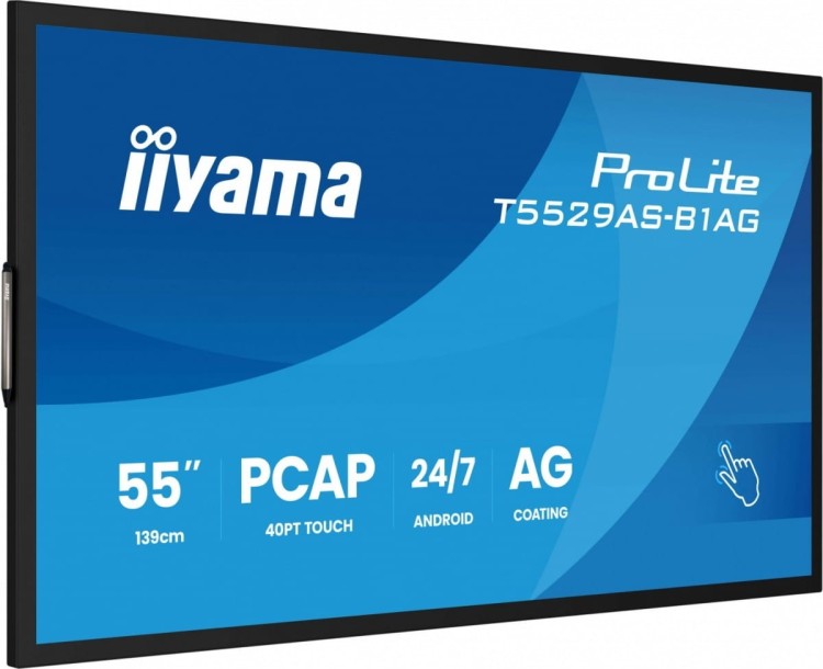 IIYAMA Monitor 55 cali T5529AS-B1AG VA,4K,HDMIx2,USB-C,RJ45,2x10W,WiFi,     Android 14, Signal FailOver, Whiteboard, iiSignage2 (CMS), iiControl (DMS)