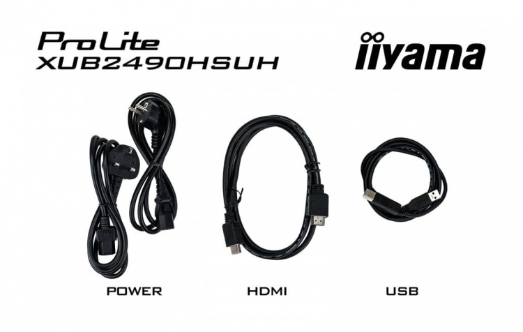 IIYAMA Monitor 24 cale XUB2490HSUH-B2 IPS,FHD,CAM,MIC,HDMI,DP