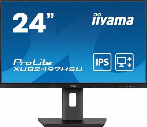 IIYAMA Monitor 24 cale XUB2497HSU-B2 IPS, HDMI, DP, 2x2W, 2xUSB, Pivot, HAS(150mm) /5y/