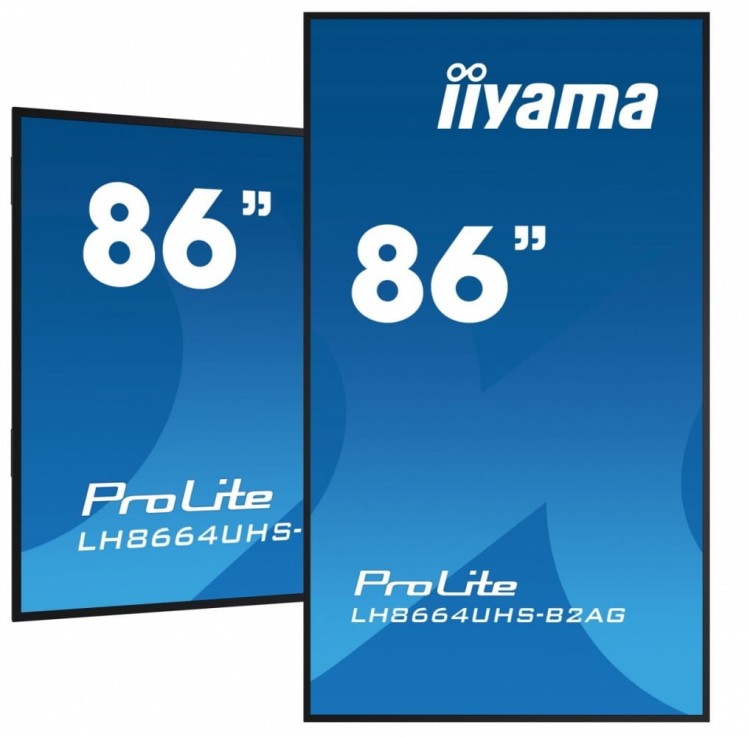 IIYAMA Monitor 86 cali LH8664UHS-B2AG,24/7,IPS,ANDROID.11,4K,3xHDMI,RJ45,    2xUSB,WiFi