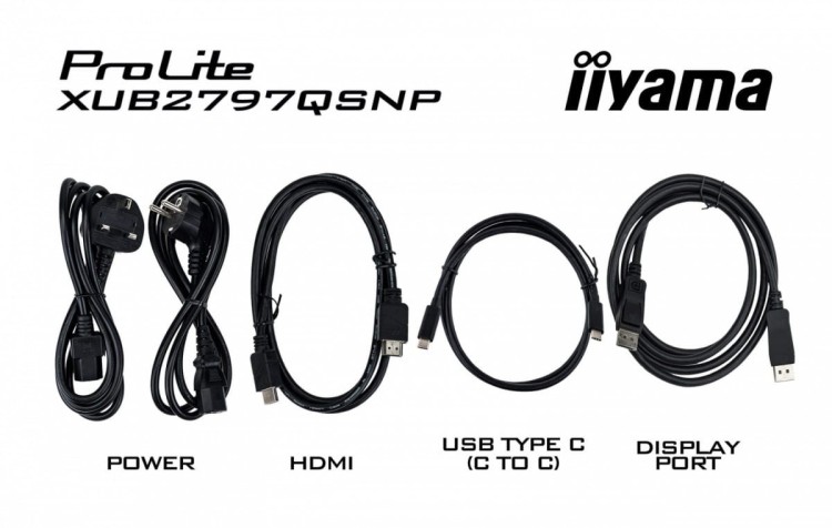 IIYAMA Monitor 27 cali XUB2797QSNP-B1,IPS,QHD,USB-c Dock,KVM,HDMI /5y/