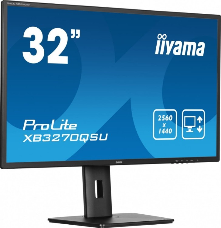 IIYAMA Monitor 32 cale XB3270QSU-B1 IPS,WQHD,HDMI,DP,100Hz,250cd,3ms,2x2W,  3xUSB(3.2),FlickerFree,VESA,HAS(150mm)