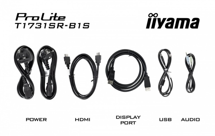 IIYAMA Monitor 17 cali 1731SR-B1S TN,RESISTIVE,HDMI,DP,VGA,IP54,2x1W