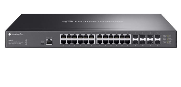 TP-LINK Przełącznik zarządzalny Omada 24-Port 10GBASE-T L2+ with 8 10GE  SFP+ Slots