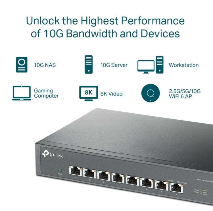 TP-LINK Przełącznik SX1008  8x10GE