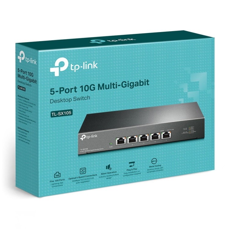 TP-LINK Przełącznik SX105 Switch  Desktop 5x10GE