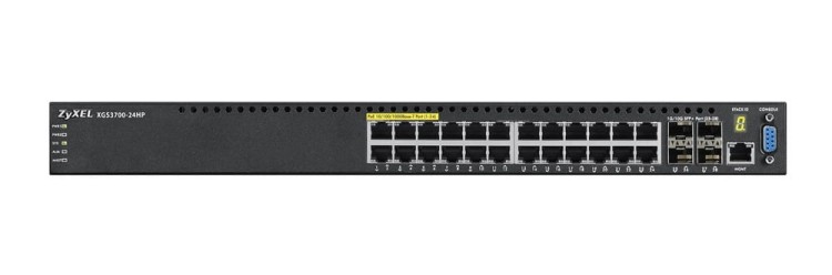 Zyxel Przełącznik XGS3700-24HP-ZZ0101F 24port Switch L2/3 Gigabit PoE 4x10G