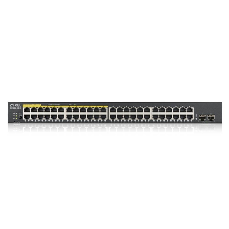 Zyxel Przełącznik zarządzalny GS1900-48HP v2, 48-port GbE L2 Smart Switch 170W rack            GS1900-48HPv2