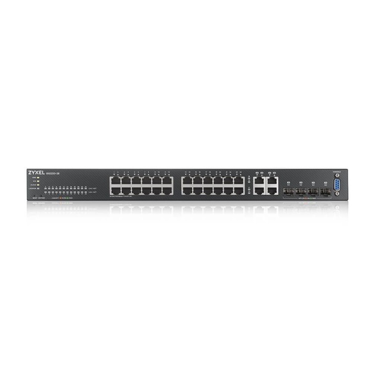 Zyxel GS2220-28 24xGbE L2 Switch GbE Uplink 1Y NCC Pro Pack Lic        GS2220-28-EU0101F