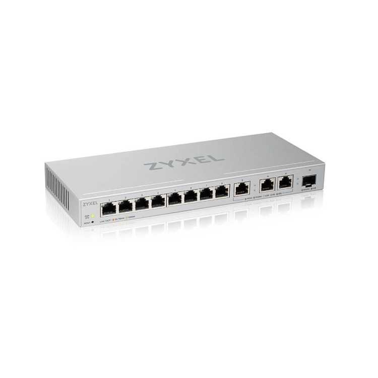 Zyxel Przełącznik zarządzalny XGS1250-12, 12-Port Gigabit webmanaged Switch with 8 port       1G + 3-Port MultiGig 1/2.5/5/10G + 1-Port SFP+ XGS1250-1