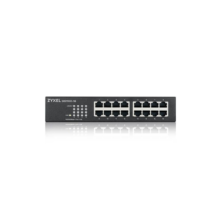 Zyxel Przełącznik niezarządzalny GS1100-16-EU0103F 16x Gigabit Unmanaged Switch                  GS1100-16-EU0103F