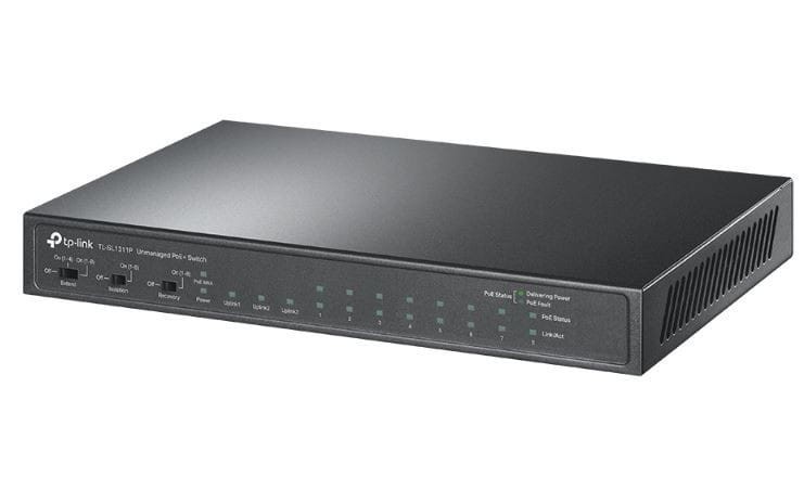 TP-LINK Przełącznik SL1311P 8xFE PoE+ 2xGE 1xSFP