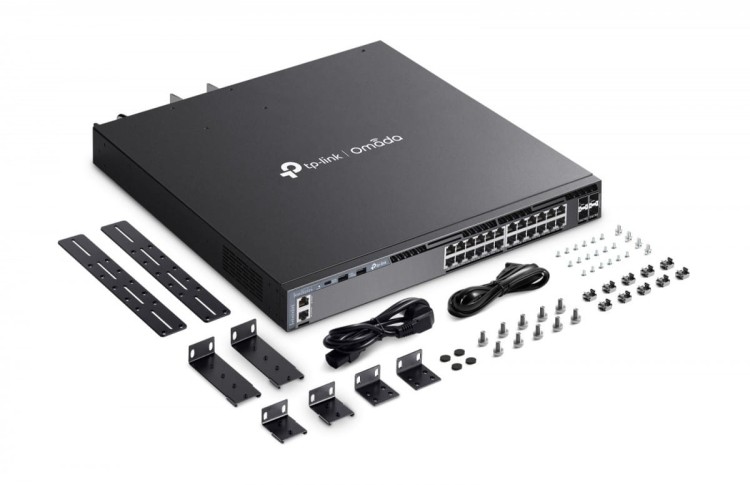 TP-LINK Przełącznik SG6428XHP switch zarządzalny 24 porty gigabitowe PoE+   4 sloty SFP+ 10G