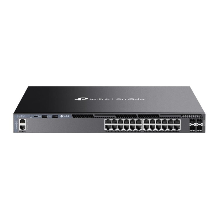 TP-LINK Przełącznik zarządzalny SG6428X Omada 24-Port Gigabit Stackable L3 Managed      Switch with 4 10GE SFP+ Slots