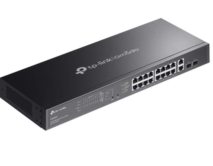 TP-LINK Przełącznik Omada 20-Port GB Easy Managed Switch with 16-Port PoE+   PORT: 16× Gigabit PoE+ Ports, 2x Gigabit Non-PoE Ports, 2× Gigabit SFP Po