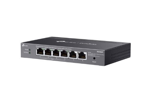TP-LINK Przełącznik Omada 6-PortGB  Easy Managed Switch with 4-Port PoE+    PORT: 4× Gigabit PoE+ Ports, 2x Gigabit Non-PoE Ports