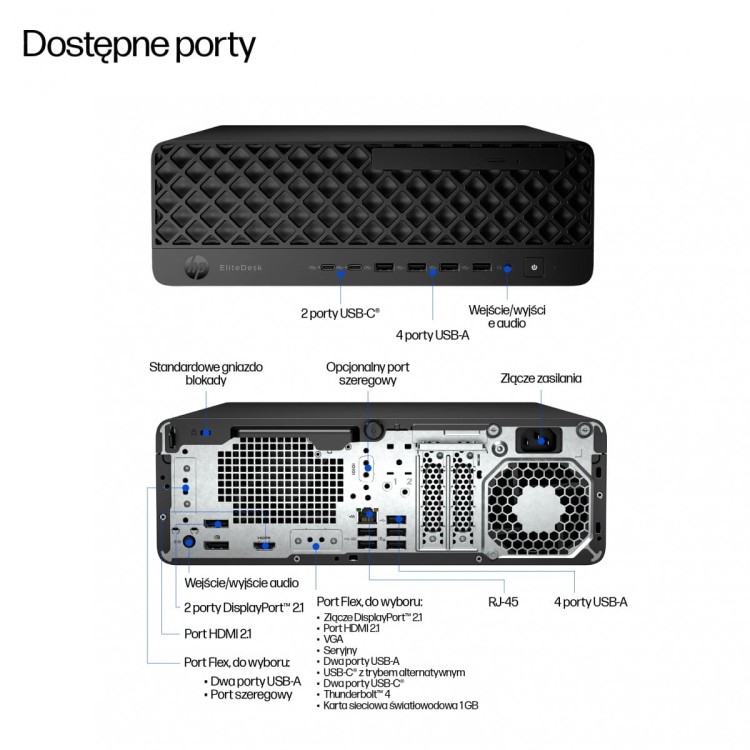 HP EliteDesk 8 SFF G1i U7 265 16GB 1TB  Win11P 3/3/3