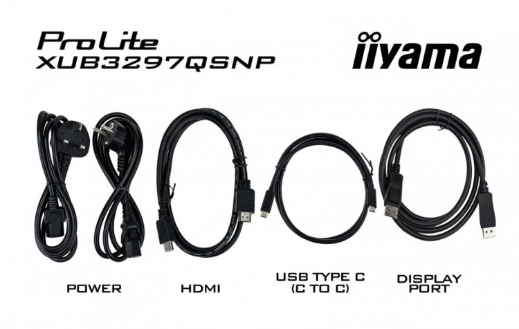 IIYAMA Monitor 32 cale XUB3297QSNP-B1 IPS,QHD,USB-C DOCK (95W), USB HUB 4x, KVM,  RJ45, GW 5 LAT