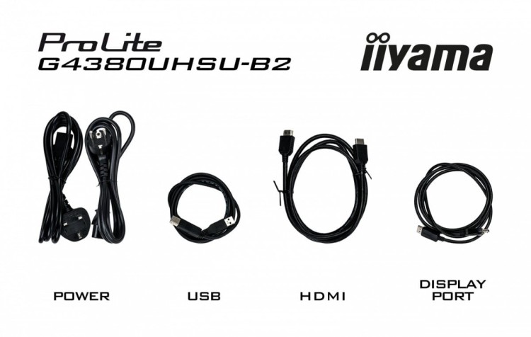 IIYAMA Monitor G-Master 42.5 cala G4380UHSU-B2 4K,VA,2xHDMI,2xDP,0,3ms,144Hz,550cd,    4000:1, USB HUBx4, 2x7W,