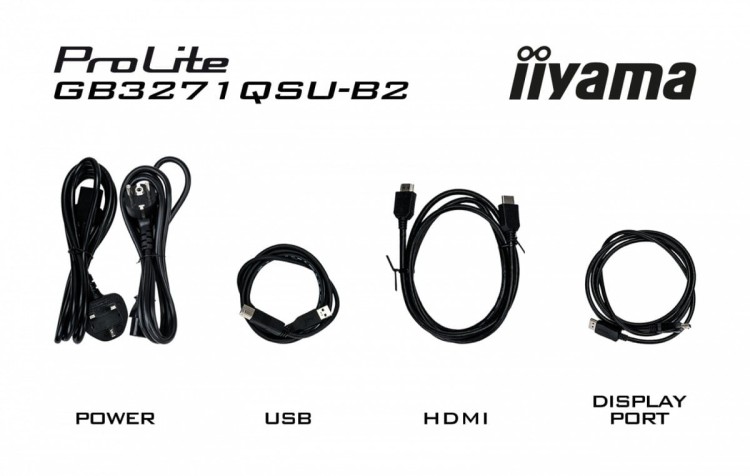 IIYAMA Monitor 31.5 cala  GB3271QSU-B2 1ms,IPS,180Hz,2x HDMI,DP,400cd,FreeSync QHD,2x USB(3.2),2x USB-C,2x 4.5W,HAS-150mm