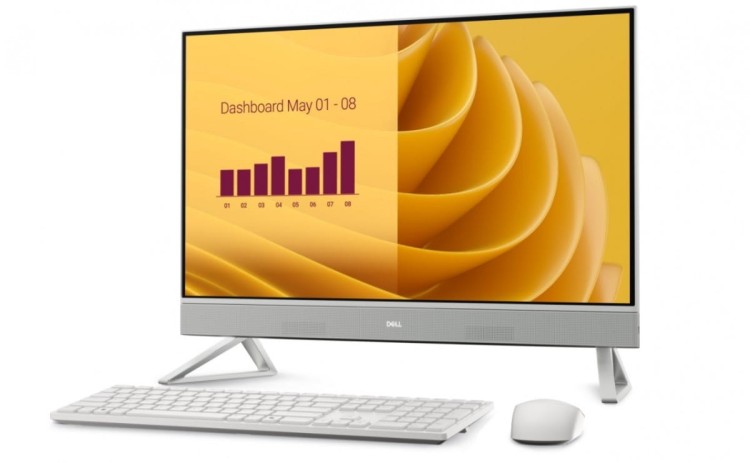 Dell Komputer Dell 27 All-in-One EC27250  Win 11Pro/i5-1334U/16GB/512GB SSD/27.0 FHD/Intel Iris Xe/Cam/WLAN+BT/Wireless Kb & Mouse/3Y ProSupport