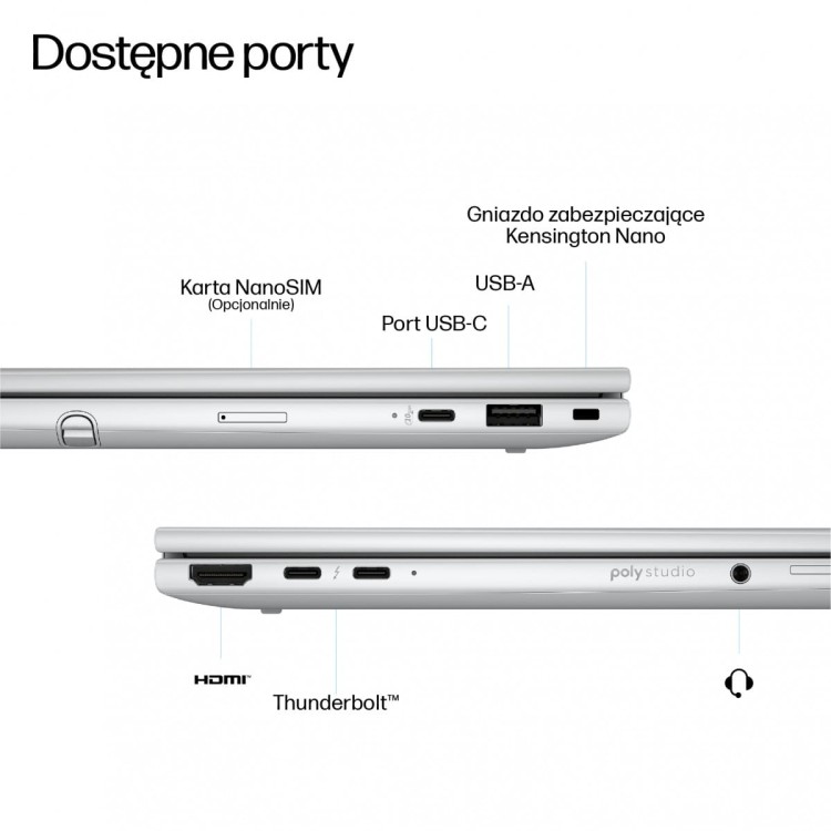 EliteBook 8 Flip G1i 13.3" WUXGA LED UWVA 400N Touch AG U7 255U 16GB 512GB SSD W11P 3/3/3