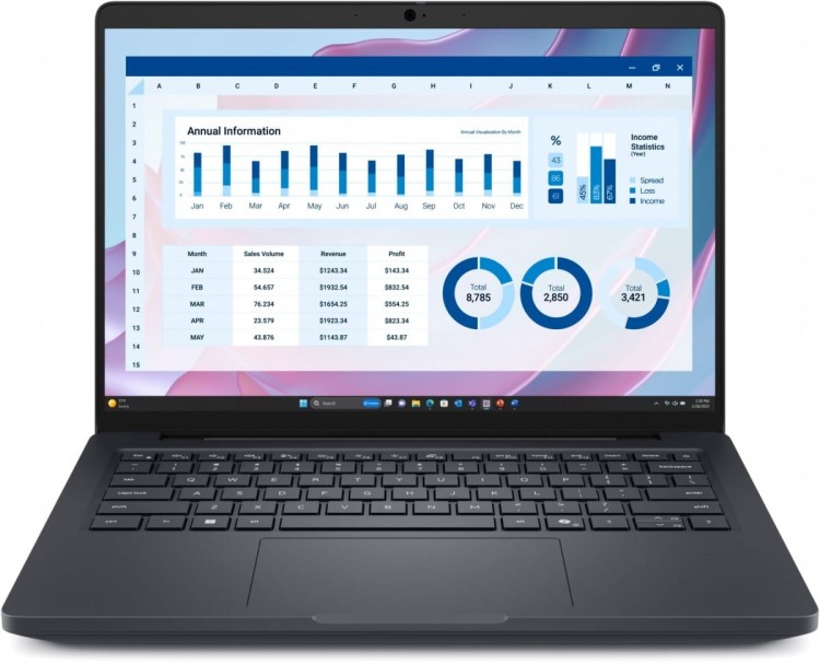 Dell Stacja robocza Dell Pro Max 14 MC14255 W11P Ryzen 340|16GB|256GB|FgrPr & SmtCd|FHD Cam & Mic|WLAN+BT|14.0 FHD+|Backlit Kb|4 Cell|100W|3YPS