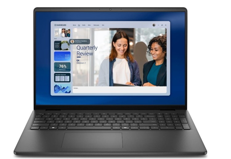 Dell Laptop Dell 16 DC16255 W11P Ryzen 7 250|16GB|1TB|AMD Radeon|FgrPr|WLAN+BT|16.0 FHD+|Backlit Kb|3C|65W|3YPS Carbon Black (Plastic)