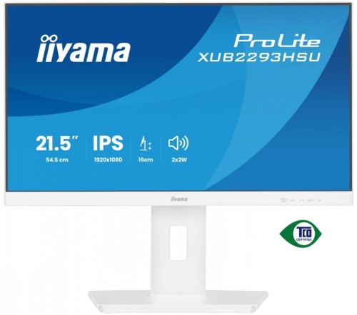 IIYAMA Monitor 22 cale XUB2293HSU-W7 IPS, 100Hz, Pivot, HAS(150mm), 300cd,   BIAŁY