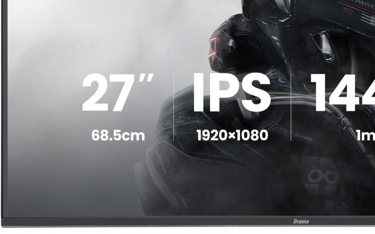 IIYAMA Monitor 27 cali GB2741HSU-B1 IPS,FHD,144Hz,1ms,2xUSB,350cd,HDMI,DP,  HAS (150) PIVOT
