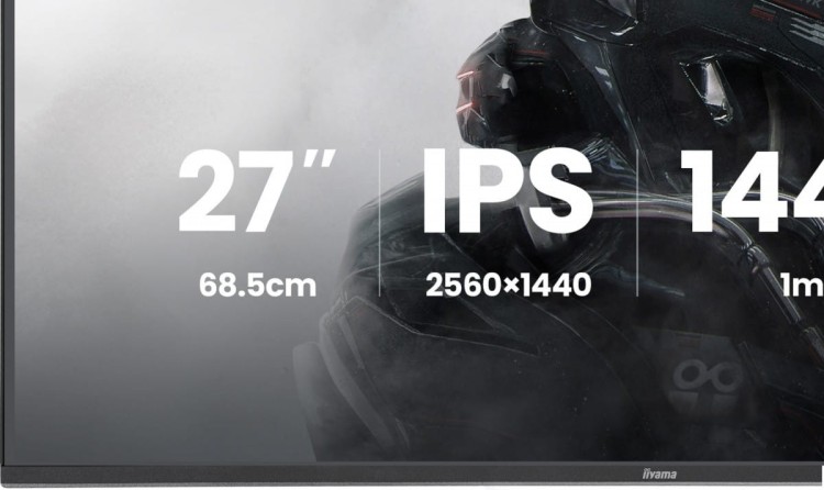 IIYAMA Monitor 27 cali GB2741QSU-B1 IPS,QHD,144Hz,1ms,2xUSB,                Adaptive G-SYNC,HDMI,DP,350cd, HAS (150) PIVOT