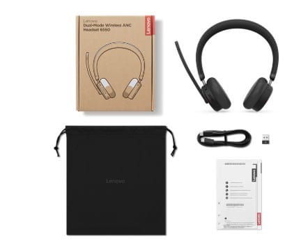 Lenovo Słuchawki bezprzewodowe Dual-Mode ANC 6550 USB-A