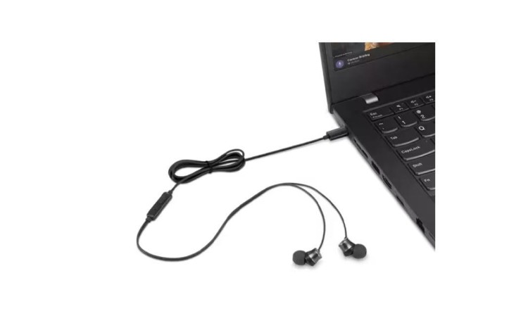 Lenovo Słuchawki douszne przewodowe USB-C 4XD1J77351