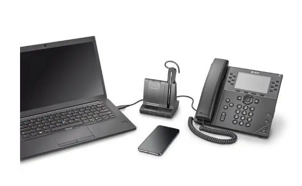 POLY Zestaw słuchawkowy Savi 8240-M z certyfikatem Microsoft Teams DECT 1880-1900 MHz USB-A