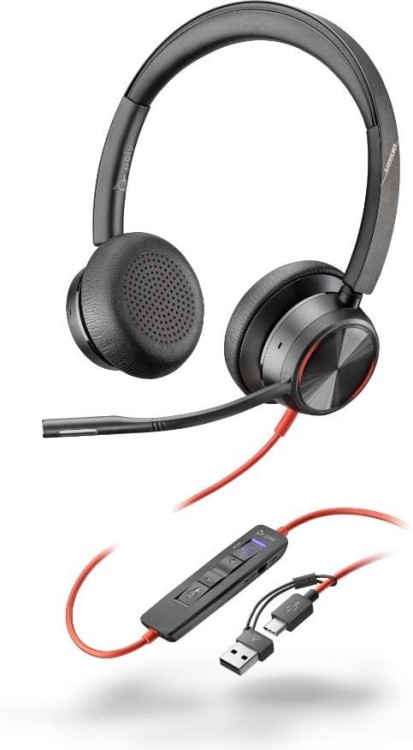 POLY Słuchawki Blackwire 8225 Stereo USB-C/A MS-Teams  8X225AA