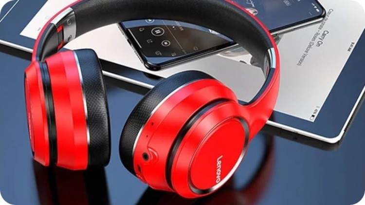 Lenovo Słuchawki nauszne bluetooth HD200 Czerwone