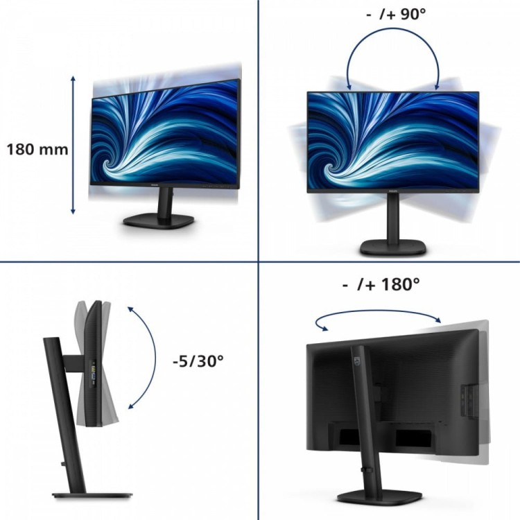 Philips Monitor 24.1 cala 24B2N3200D IPS 16:10 100Hz HDMI DP VGA Pivot