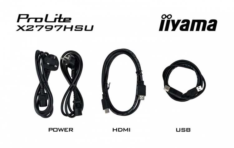 IIYAMA Monitor  ProLite 27 cali X2797HSU-B1  IPS,FHD,HDMI,DP,120Hz,350CD,2xUSBv3.2,  2xUSB-C, GW 5lat